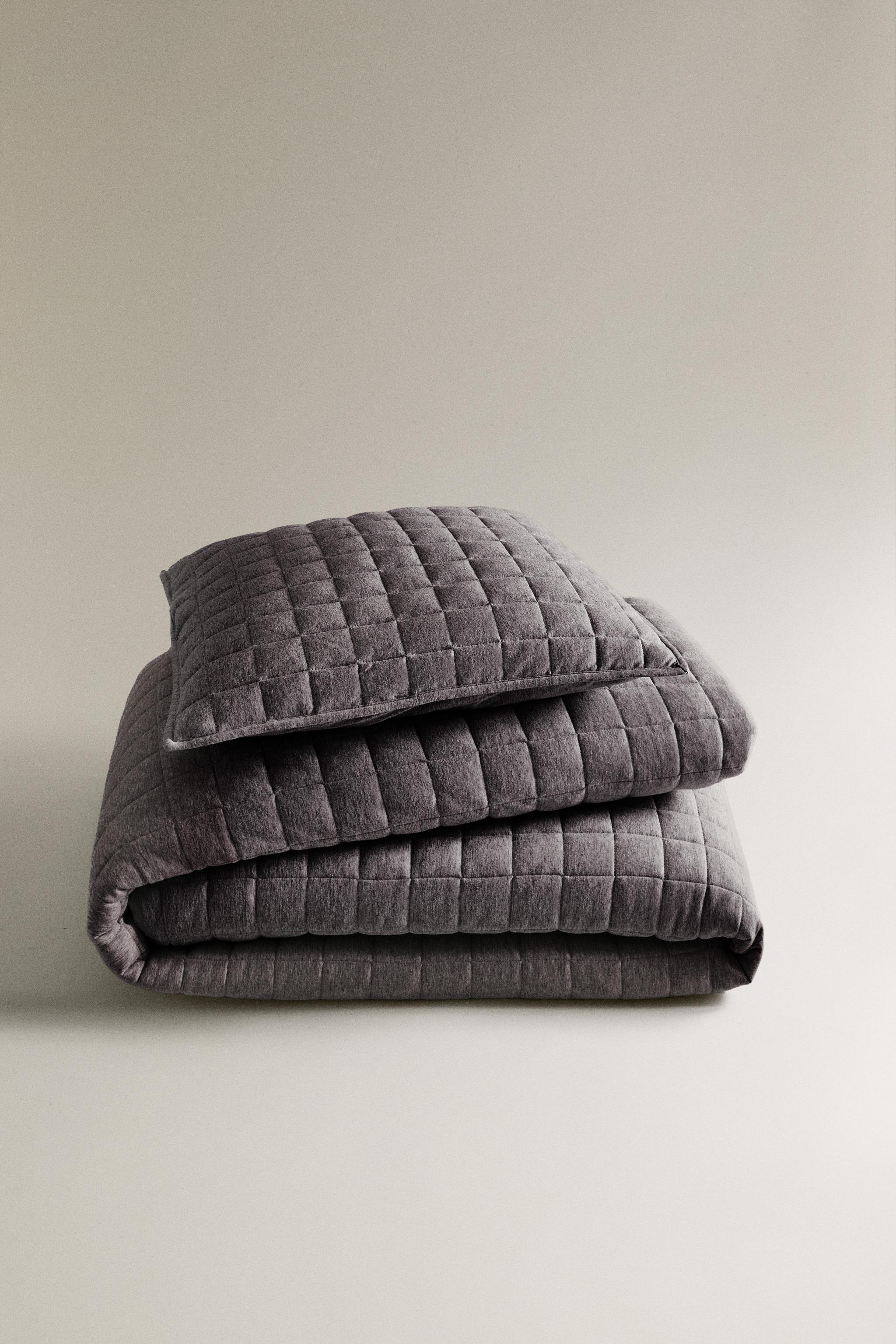 GREY MELANGE JERSEY DUVET